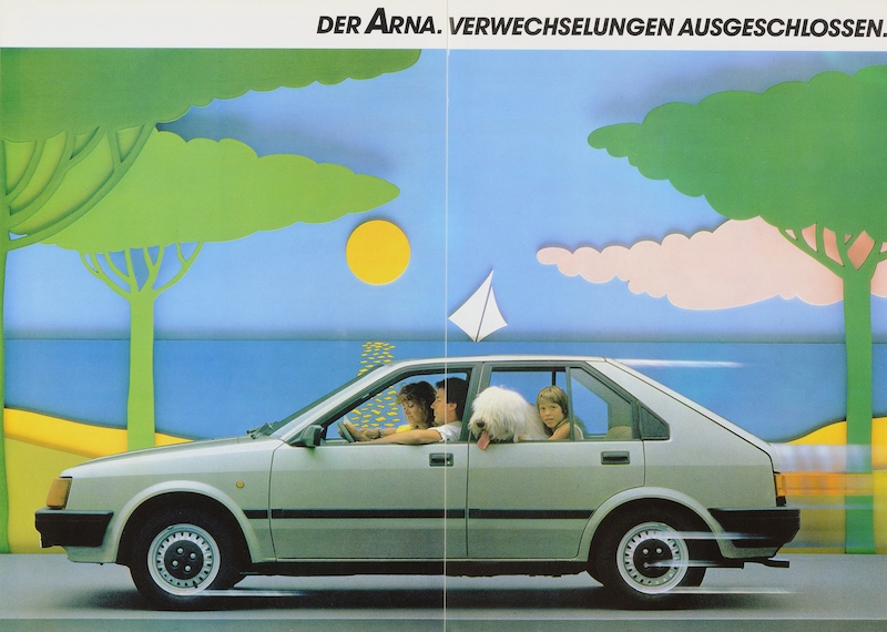 Alfa Romeo Arna (1984) – "Verwechslungen ausgeschlossen" – Verwegene Behauptung aus dem Prospekt